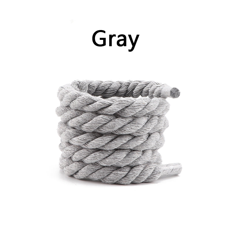 1Pair Round Shoelaces Colorful Quality Cotton Shoelace Sneakers Boots Laces Rope Shoe laces Diameter 0.8cm Length: 100cm/120cm/140cm/160CM