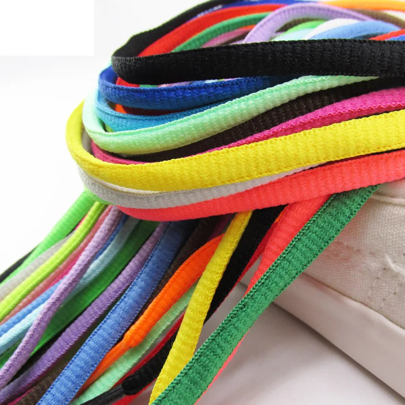 1Pair Oval Shoelaces Basketball Tennis Sneakers Casual Shoes Laces Semicircle Rope Shoelace Diameter 0.5cm Length 100cm/120cm/140cm/160cm/180cm