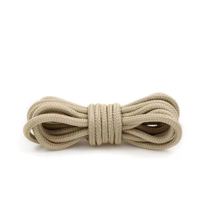 1Pair Round Shoelaces Solid Boots Sneakers Laces for Shoes Quality Rope Shoelace Diameter 0.4cm Length: 90cm/120cm/150cm