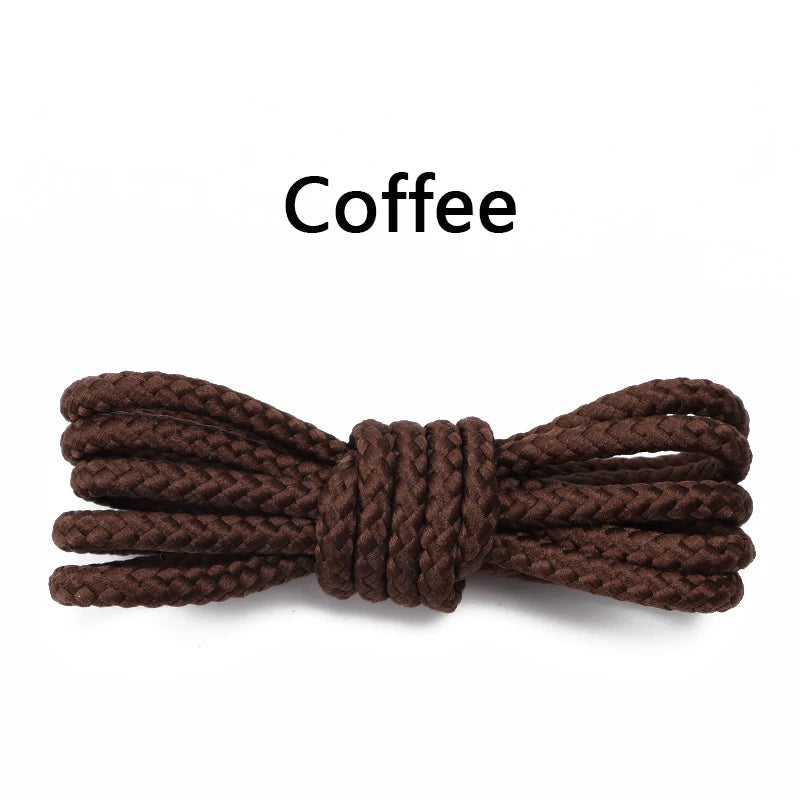 1Pair Round Shoelaces Boots Casual Shoes Laces Quality Rope Shoelace Diameter 0.4cm Length 80cm/100cm/120cm/140cm/160cm