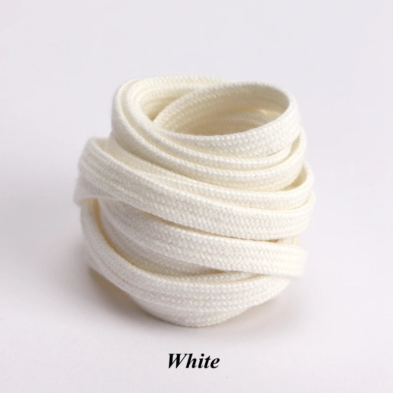 1Pair Flat Cotton Shoelaces Canvas Sneakers Shoes Laces Classic Women Men Shoelace Solid Double White Black Allstar Shoe lace