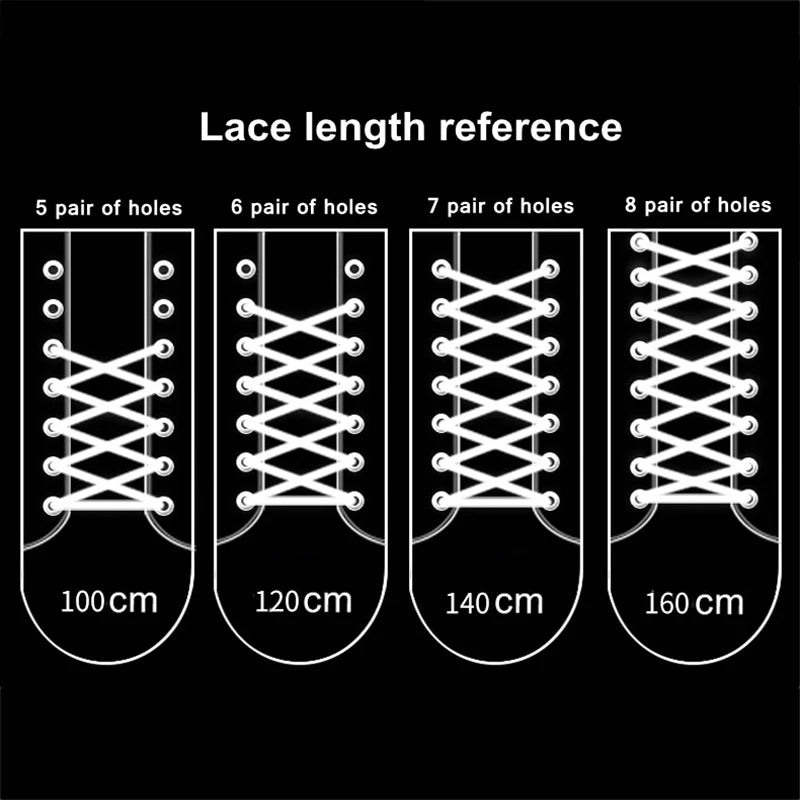 1Pair Semicircle Shoelaces Basketball Tennis Sneakers Casual Shoes Laces Quality Rope Shoelace Diameter 0.6cm Length 100cm/120cm/140cm/160cm