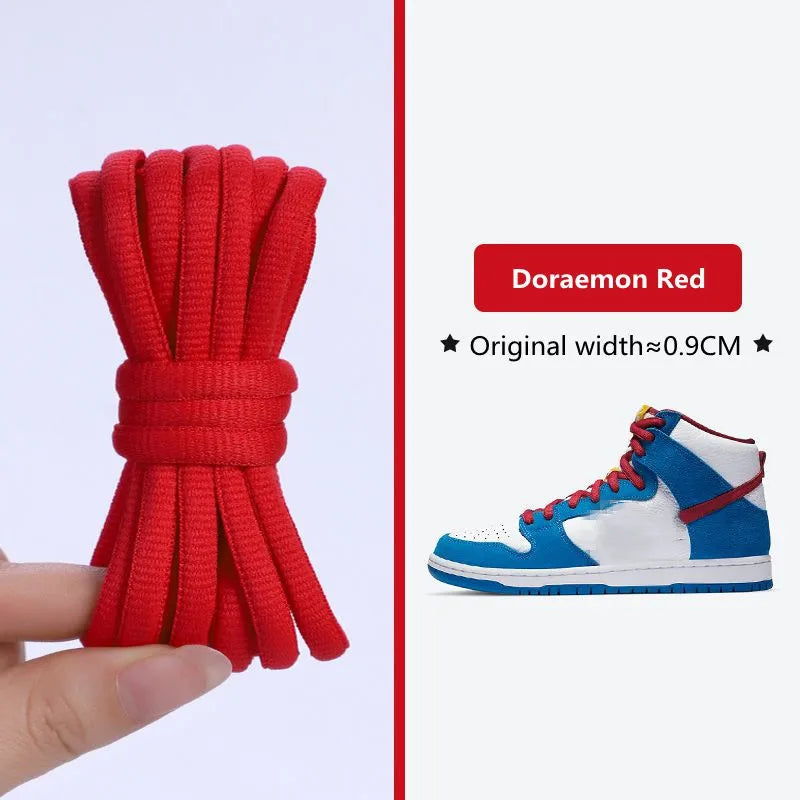 1Pair Original SB Dunk Oval Shoelaces Basketball Tennis Sneakers Casual Shoes Laces Non-Slip Rope Shoelace Diameter 0.9cm Length 140cm/160cm/180cm