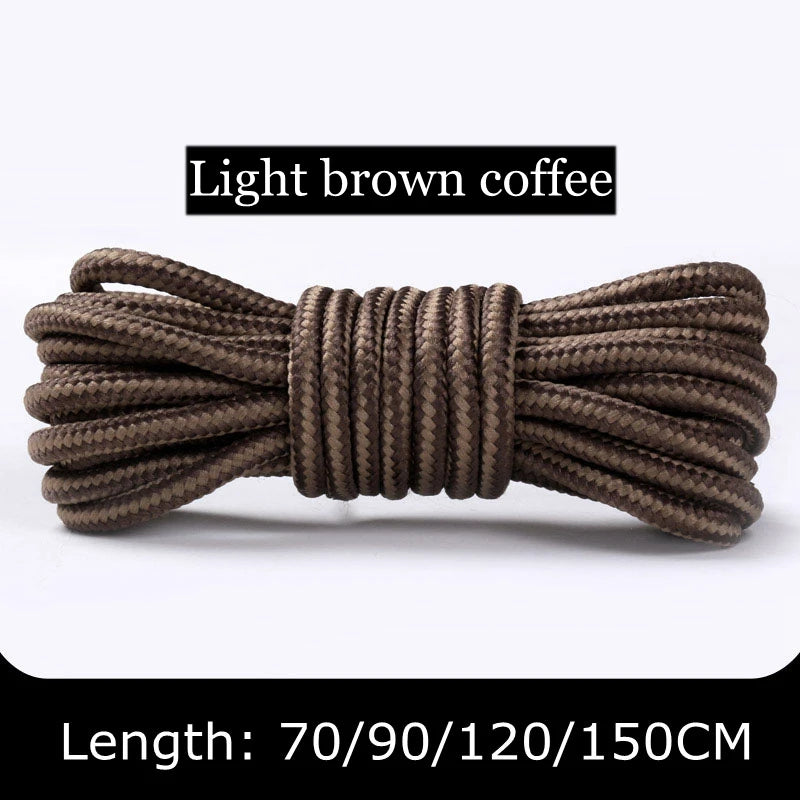 1Pair Round Shoelaces Striped Double Color Sneakers Boots Laces for Shoes Quality Rope Shoelace Diameter 0.4cm Length 70cm/90cm/120cm/150cm