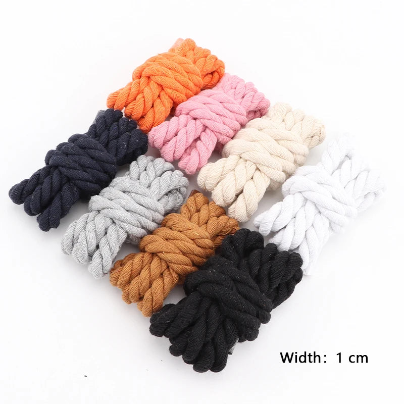 1Pair Round Shoelaces Colorful Quality Cotton Shoelace Sneakers Boots Laces Rope Shoe laces Diameter 0.8cm Length: 100cm/120cm/140cm/160CM