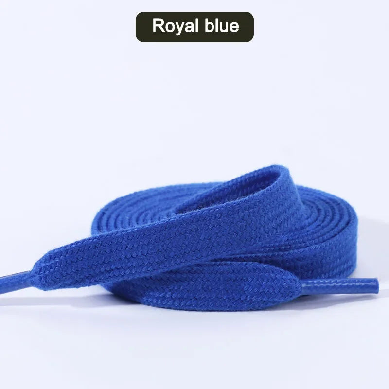 Quality Cotton Shoelaces Flat Sneakers Shoe laces Tennis Shoelace 1CM Width 80/100/120/140/160CM Laces for Shoes Accesories