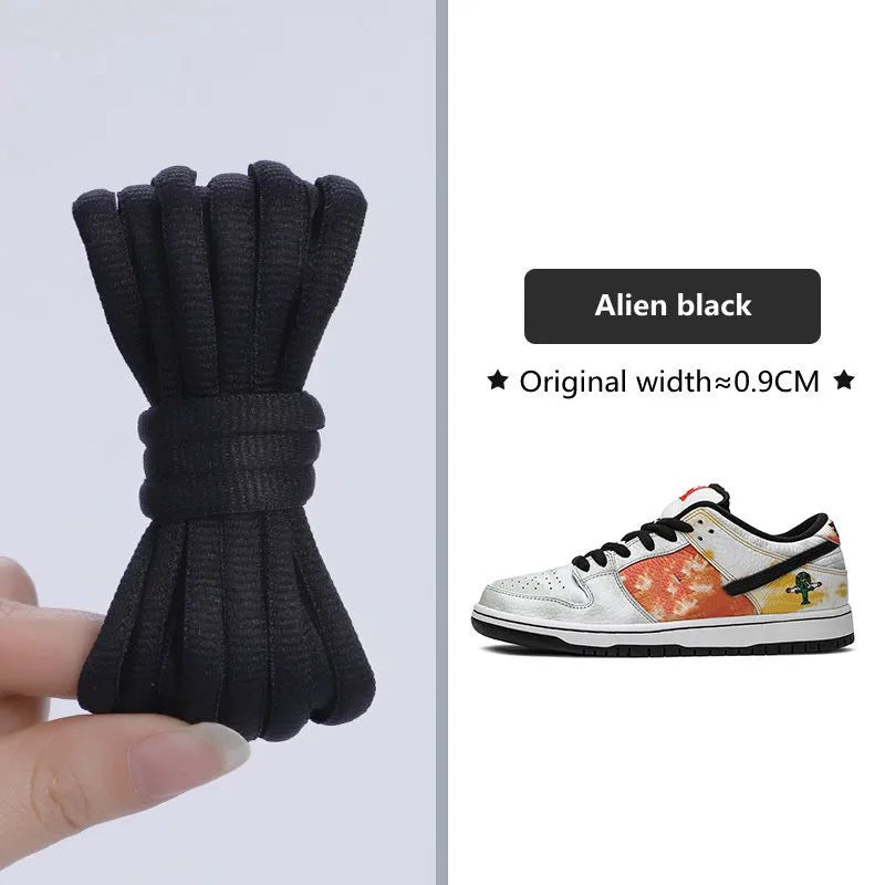 1Pair Original SB Dunk Oval Shoelaces Basketball Tennis Sneakers Casual Shoes Laces Non-Slip Rope Shoelace Diameter 0.9cm Length 140cm/160cm/180cm