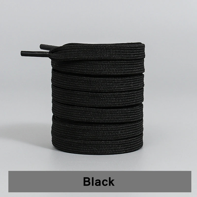 1Pair Classic Black White Laces Double Anti-slip Flat Shoelaces Sports Casual Shoes Shoelace width 0.8cm length 100cm/120cm/140cm/160cm