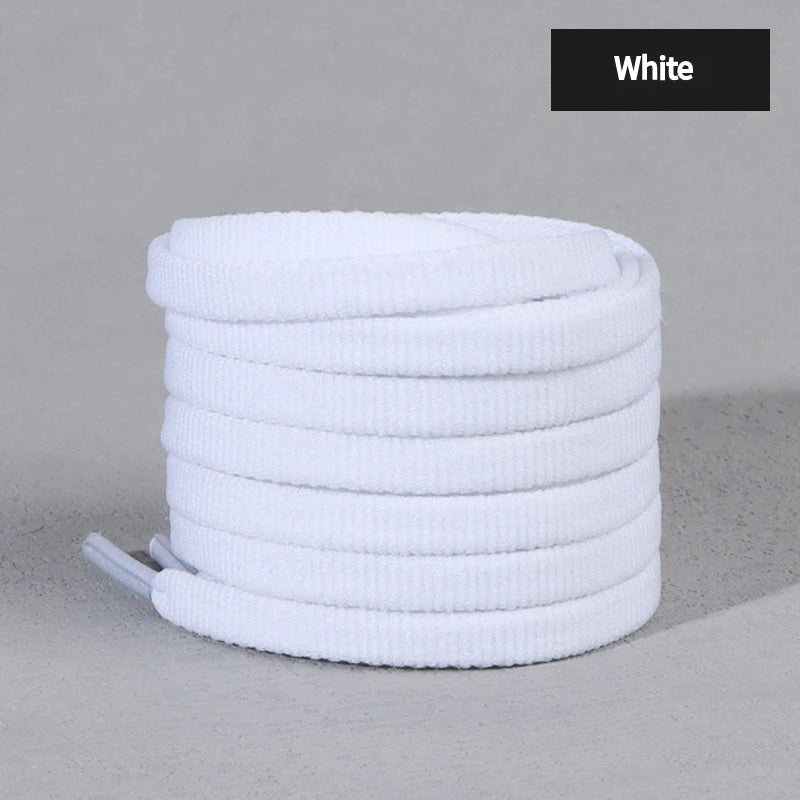 1Pair Flat Shoelaces Sneakers Basketball Laces for Shoes Accessories 90cm/120cm/140cm/160cm Width 0.6cm White Black Rope Shoelace