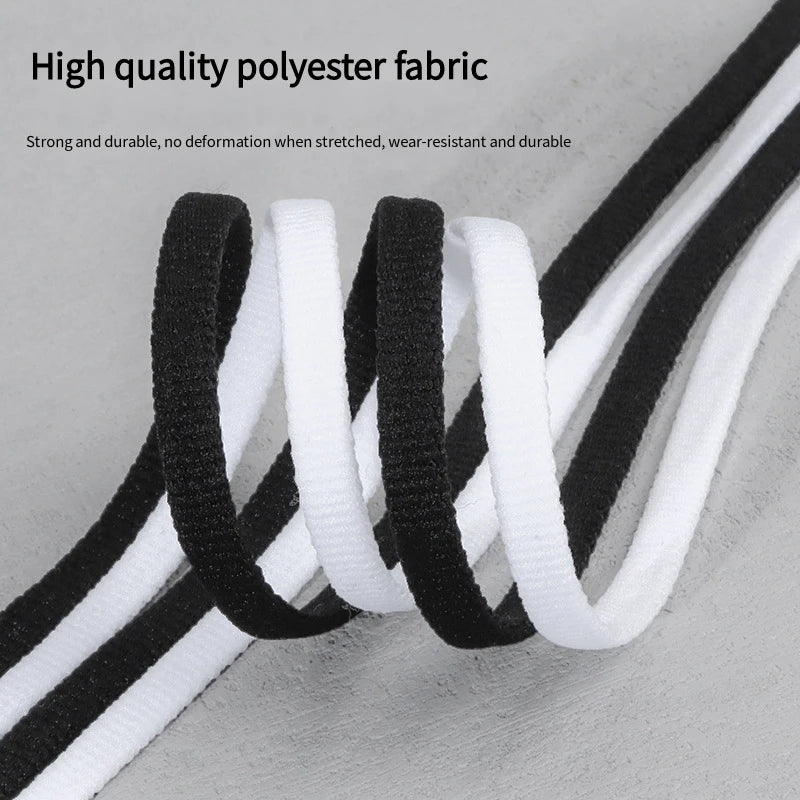 1Pair Flat Shoelaces Sneakers Basketball Laces for Shoes Accessories 90cm/120cm/140cm/160cm Width 0.6cm White Black Rope Shoelace