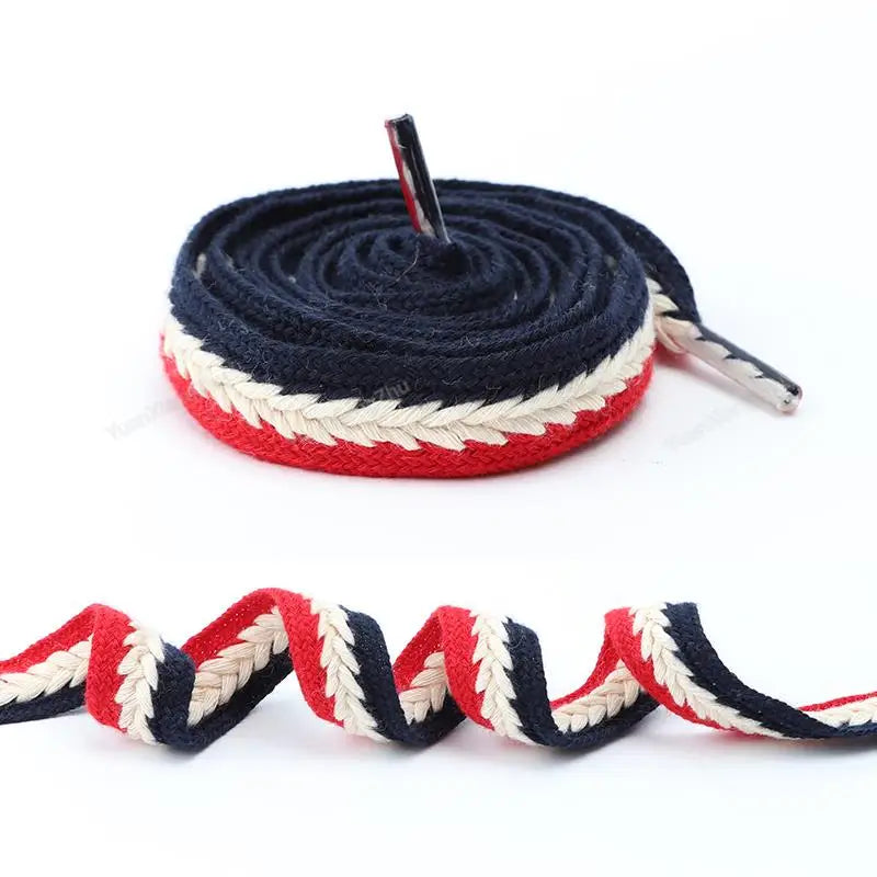 1Pair Fashion Wheat Shoelaces Sneakers Flat Shoelace Brand Cotton Laces for Shoes Widen 1.5cm 100cm/120cm140cm/160cm Shoestrings