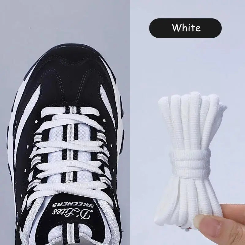 1Pair Semicircle Shoelaces Basketball Tennis Sneakers Casual Shoes Laces Non-Slip Rope Shoelace Diameter 0.65cm Length 100cm/120cm/140cm/160cm/180cm