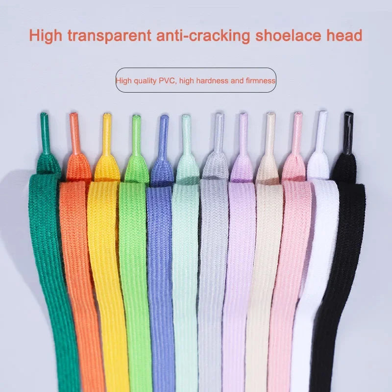 Quality Cotton Shoelaces Flat Sneakers Shoe laces Tennis Shoelace 1CM Width 80/100/120/140/160CM Laces for Shoes Accesories