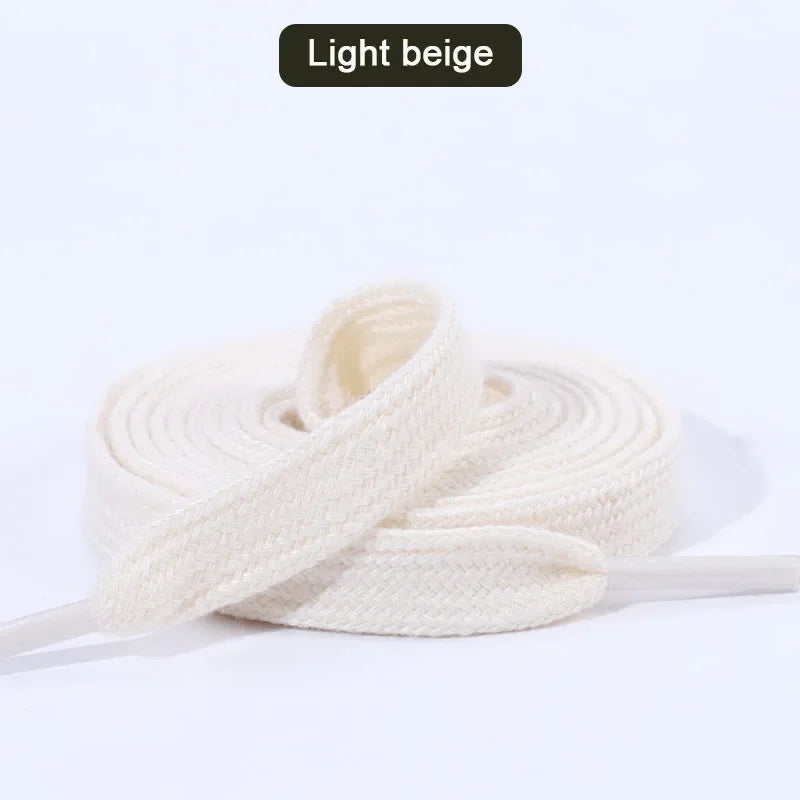 Quality Cotton Shoelaces Flat Sneakers Shoe laces Tennis Shoelace 1CM Width 80/100/120/140/160CM Laces for Shoes Accesories