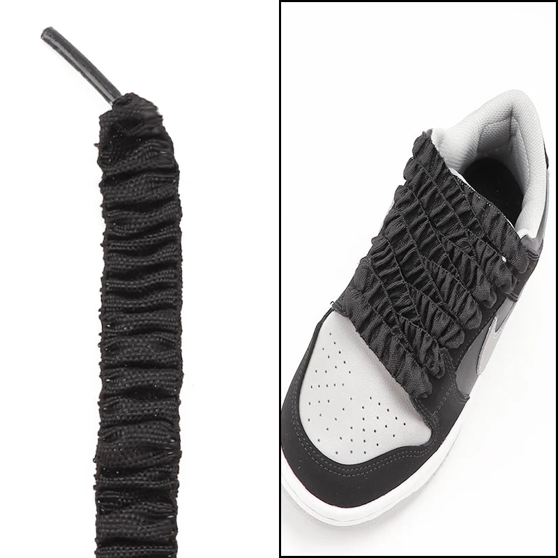 1Pair Flat Elastic Shoelaces Casual Sneakers Laces for Shoes Accessories Width 1.5CM Rope Shoelace 80cm/100cm/120cm/140cm