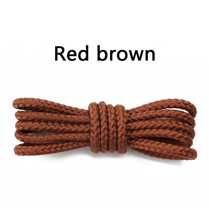 1Pair Round Shoelaces Boots Casual Shoes Laces Quality Rope Shoelace Diameter 0.4cm Length 80cm/100cm/120cm/140cm/160cm