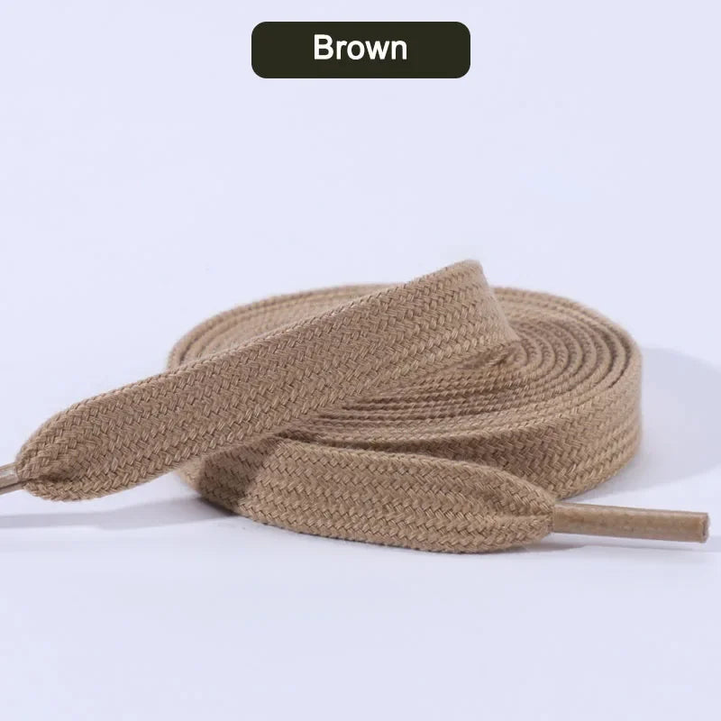 Quality Cotton Shoelaces Flat Sneakers Shoe laces Tennis Shoelace 1CM Width 80/100/120/140/160CM Laces for Shoes Accesories