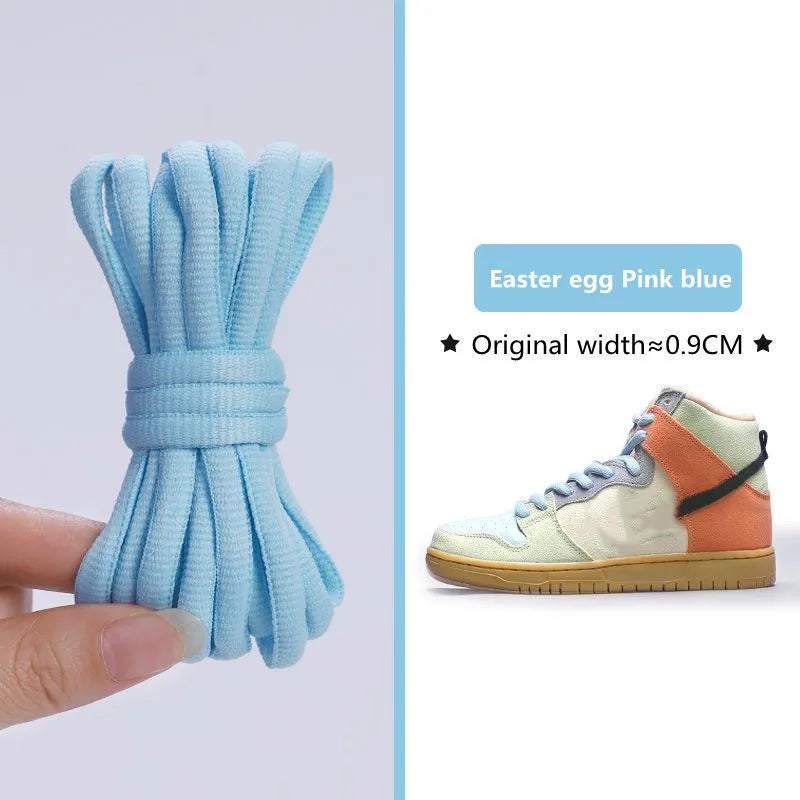 1Pair Original SB Dunk Oval Shoelaces Basketball Tennis Sneakers Casual Shoes Laces Non-Slip Rope Shoelace Diameter 0.9cm Length 140cm/160cm/180cm