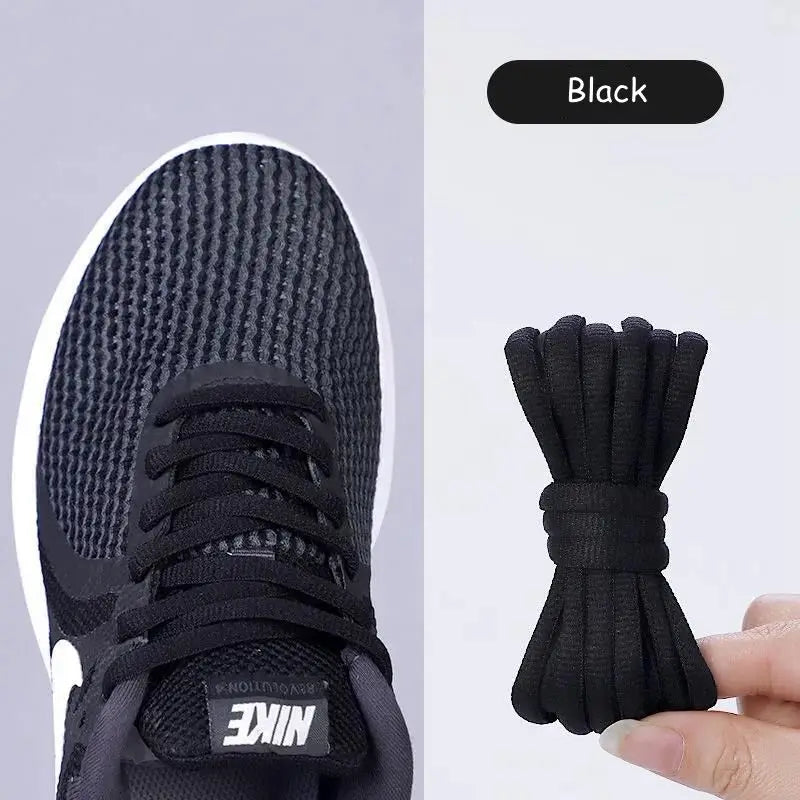 1Pair Semicircle Shoelaces Basketball Tennis Sneakers Casual Shoes Laces Non-Slip Rope Shoelace Diameter 0.65cm Length 100cm/120cm/140cm/160cm/180cm