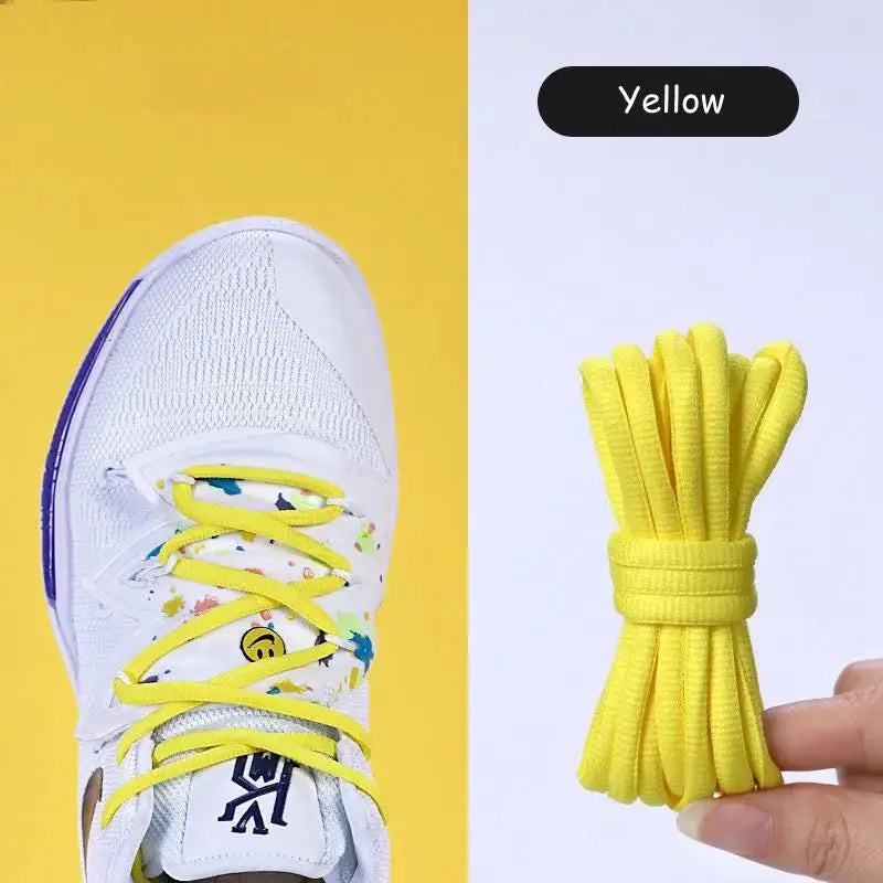 1Pair Semicircle Shoelaces Basketball Tennis Sneakers Casual Shoes Laces Non-Slip Rope Shoelace Diameter 0.65cm Length 100cm/120cm/140cm/160cm/180cm