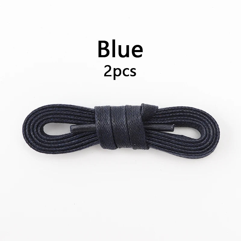 1Pair Cotton Waxed Flat Shoelaces Waterproof Rope Shoelace Boots Oxford Leather Shoes Laces Diameter 0.7cm Length 60cm/80cm/100cm/120cm/140cm/160cm/180cm