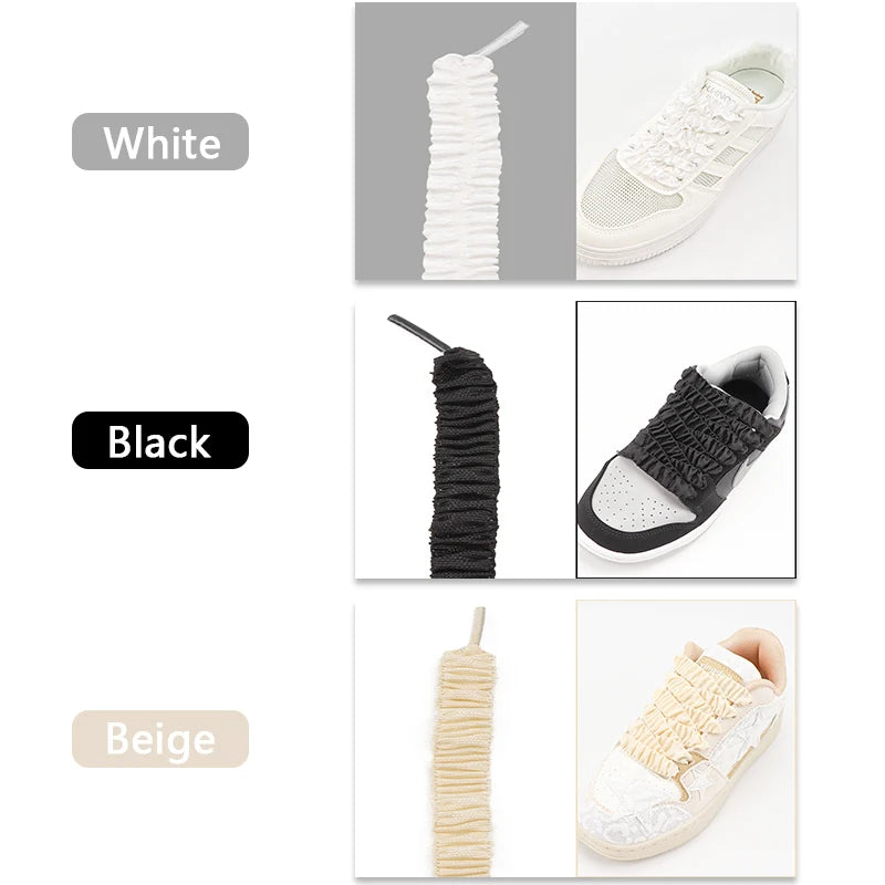 1Pair Flat Elastic Shoelaces Casual Sneakers Laces for Shoes Accessories Width 1.5CM Rope Shoelace 80cm/100cm/120cm/140cm