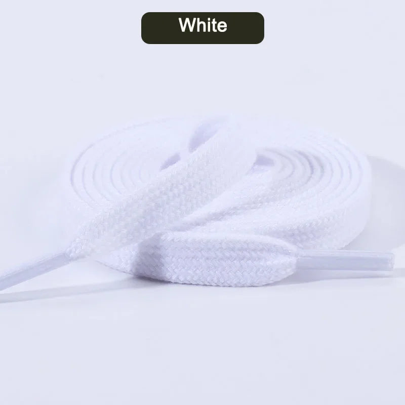 Quality Cotton Shoelaces Flat Sneakers Shoe laces Tennis Shoelace 1CM Width 80/100/120/140/160CM Laces for Shoes Accesories