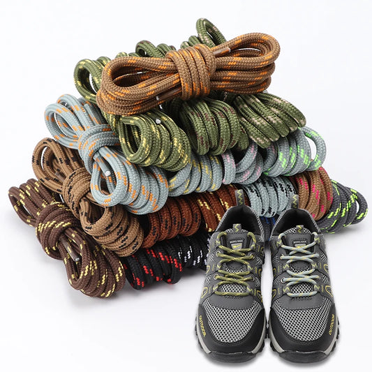 1Pair Round Shoelaces Outdoor Boots Sneakers Laces for Shoes Quality Rope Shoelace Diameter 0.4cm Length: 100cm/120cm/140cm/160cm