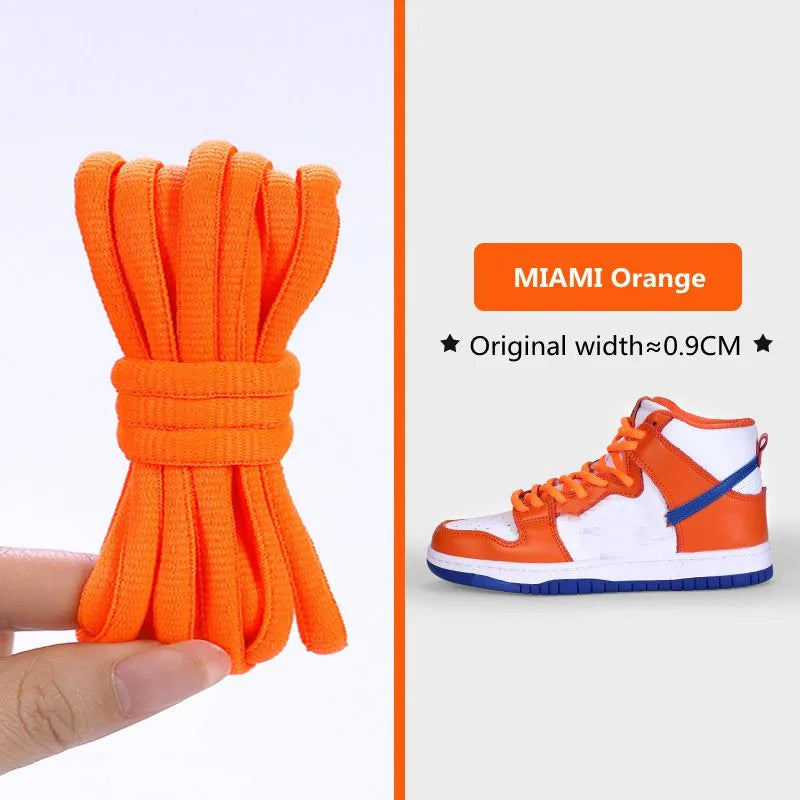 1Pair Original SB Dunk Oval Shoelaces Basketball Tennis Sneakers Casual Shoes Laces Non-Slip Rope Shoelace Diameter 0.9cm Length 140cm/160cm/180cm