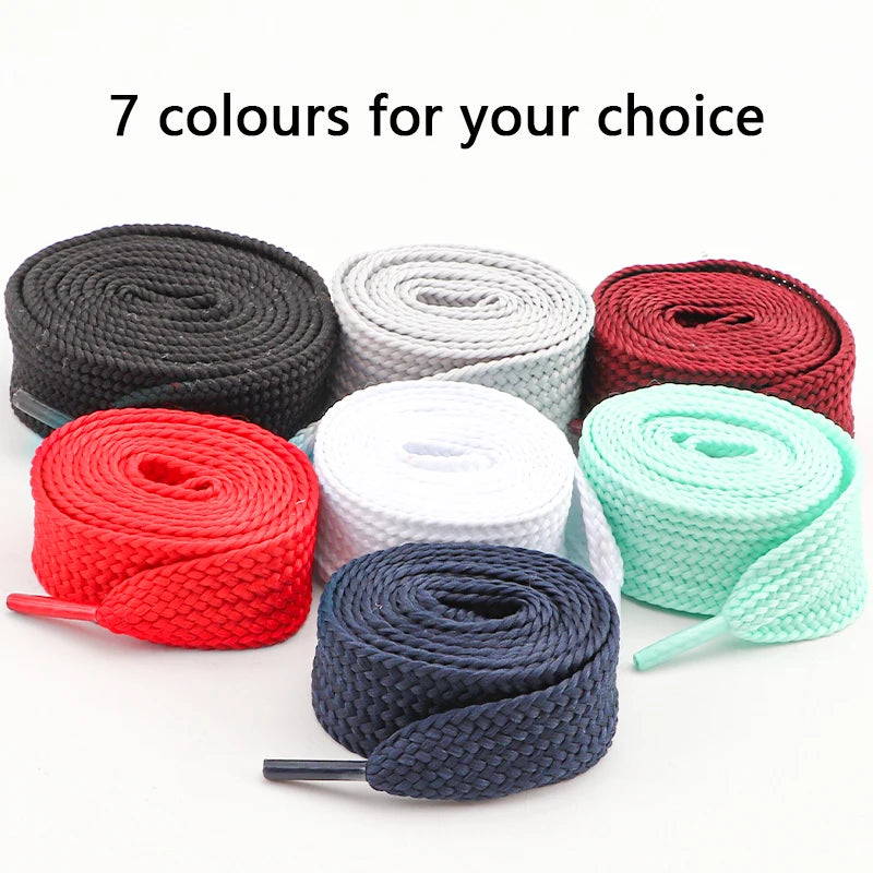 1Pair 2.5cm Wider Laces for Shoes New Sneakers Flat Shoelaces Fashion Rope Shoelace 100/120/140/160CM Shoes Accessories