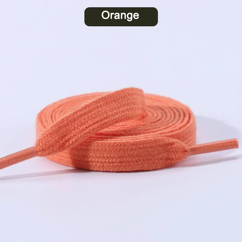 Quality Cotton Shoelaces Flat Sneakers Shoe laces Tennis Shoelace 1CM Width 80/100/120/140/160CM Laces for Shoes Accesories