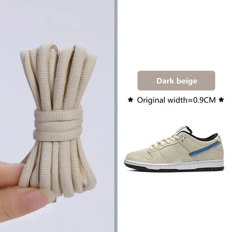 1Pair Original SB Dunk Oval Shoelaces Basketball Tennis Sneakers Casual Shoes Laces Non-Slip Rope Shoelace Diameter 0.9cm Length 140cm/160cm/180cm