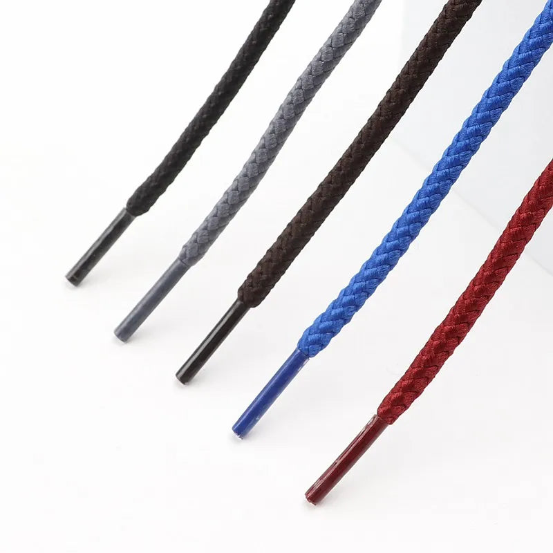 1Pair Round Shoelaces Boots Casual Shoes Laces Quality Rope Shoelace Diameter 0.4cm Length 80cm/100cm/120cm/140cm/160cm