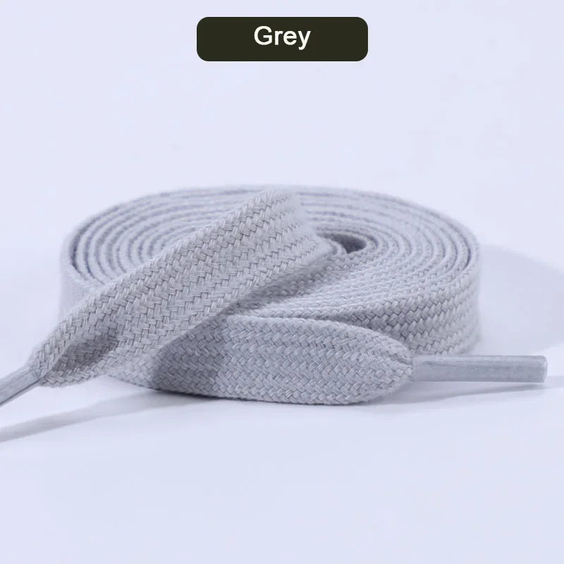 Quality Cotton Shoelaces Flat Sneakers Shoe laces Tennis Shoelace 1CM Width 80/100/120/140/160CM Laces for Shoes Accesories