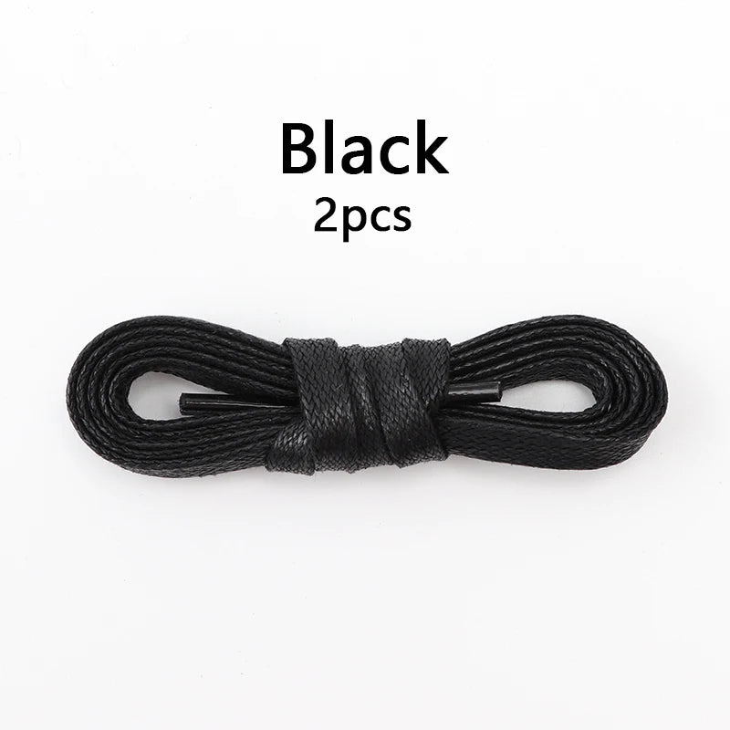 1Pair Cotton Waxed Flat Shoelaces Waterproof Rope Shoelace Boots Oxford Leather Shoes Laces Diameter 0.7cm Length 60cm/80cm/100cm/120cm/140cm/160cm/180cm