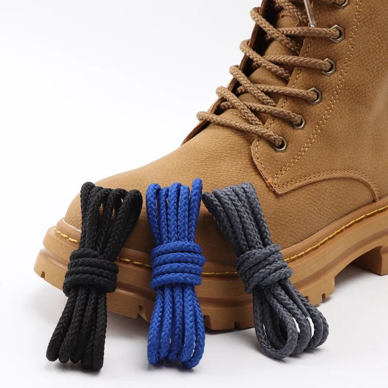 1Pair Round Shoelaces Boots Casual Shoes Laces Quality Rope Shoelace Diameter 0.4cm Length 80cm/100cm/120cm/140cm/160cm