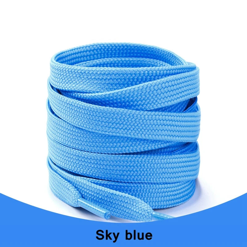 1Pair Sneakers Shoelaces Unisex Flat Shoe Lace Classic Shoelace Af1 Solid Color Shoe Strings Shoes Accessories Laces for Shoes