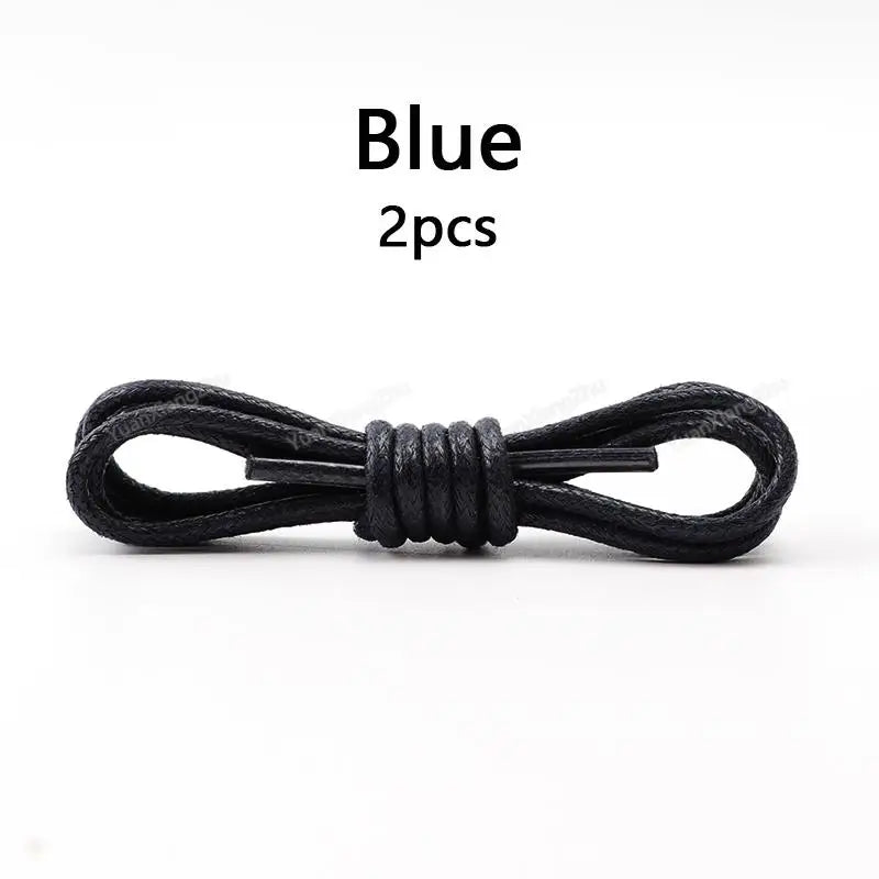 1Pair Waterproof Round Shoelaces Cotton Waxed Rope Shoelace Boots Oxford Leather Shoes Laces Diameter 0.25cm Length 60cm/80cm/100cm/120cm/140cm/160cm/180cm