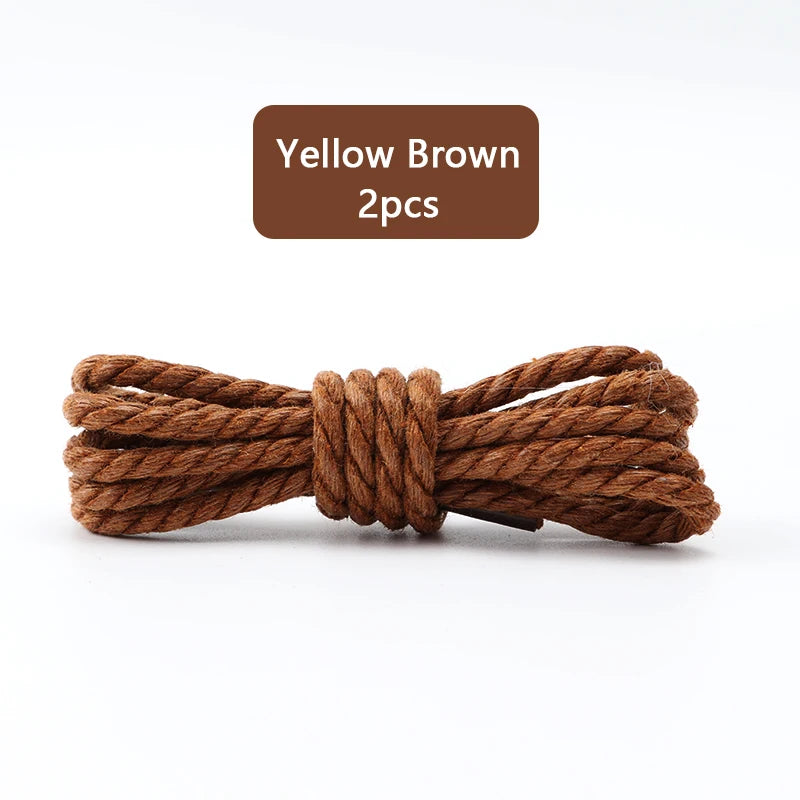 1Pair Leather Shoes Laces Round Rope Shoelaces Waterproof Waxed Cotton Shoelace Oxford Boots Laces for Shoes Diameter 0.35cm Length 70cm/90cm/120cm/150cm