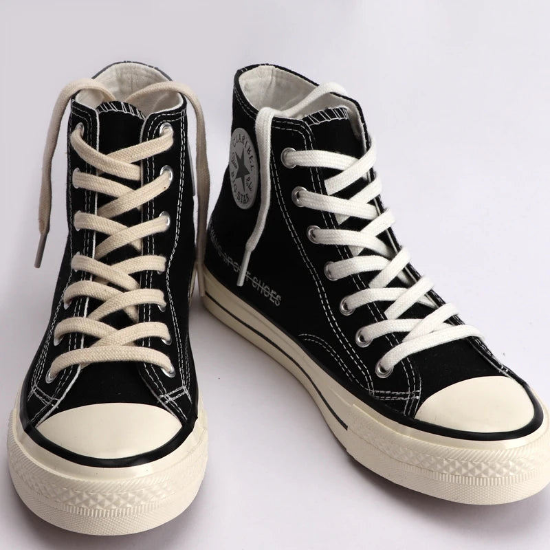 1Pair Flat Cotton Shoelaces Canvas Sneakers Shoes Laces Classic Women Men Shoelace Solid Double White Black Allstar Shoe lace