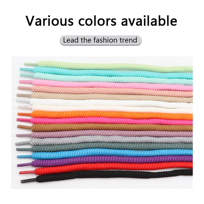 1Pair Round Shoelaces Rope Shoelace Boots Sneakers Casual Shoes Laces Shoes Accessories Diameter 0.8cm Length: 100cm/120cm/140cm/160CM