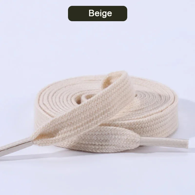 Quality Cotton Shoelaces Flat Sneakers Shoe laces Tennis Shoelace 1CM Width 80/100/120/140/160CM Laces for Shoes Accesories