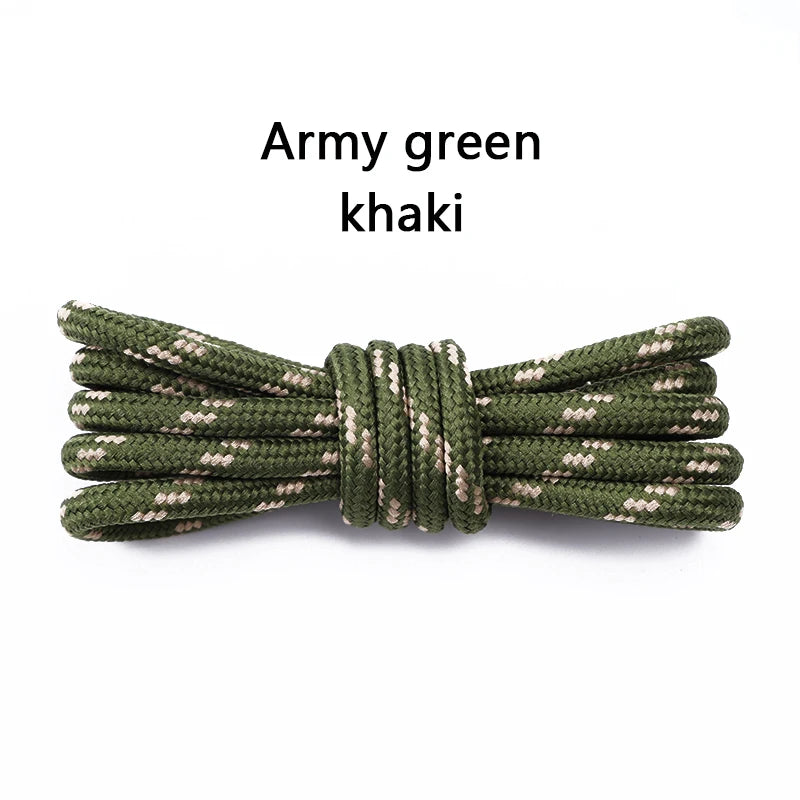 1Pair Round Shoelaces Outdoor Boots Sneakers Laces for Shoes Quality Rope Shoelace Diameter 0.4cm Length: 100cm/120cm/140cm/160cm