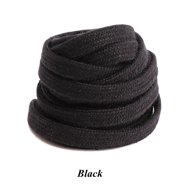 1Pair Flat Cotton Shoelaces Canvas Sneakers Shoes Laces Classic Women Men Shoelace Solid Double White Black Allstar Shoe lace