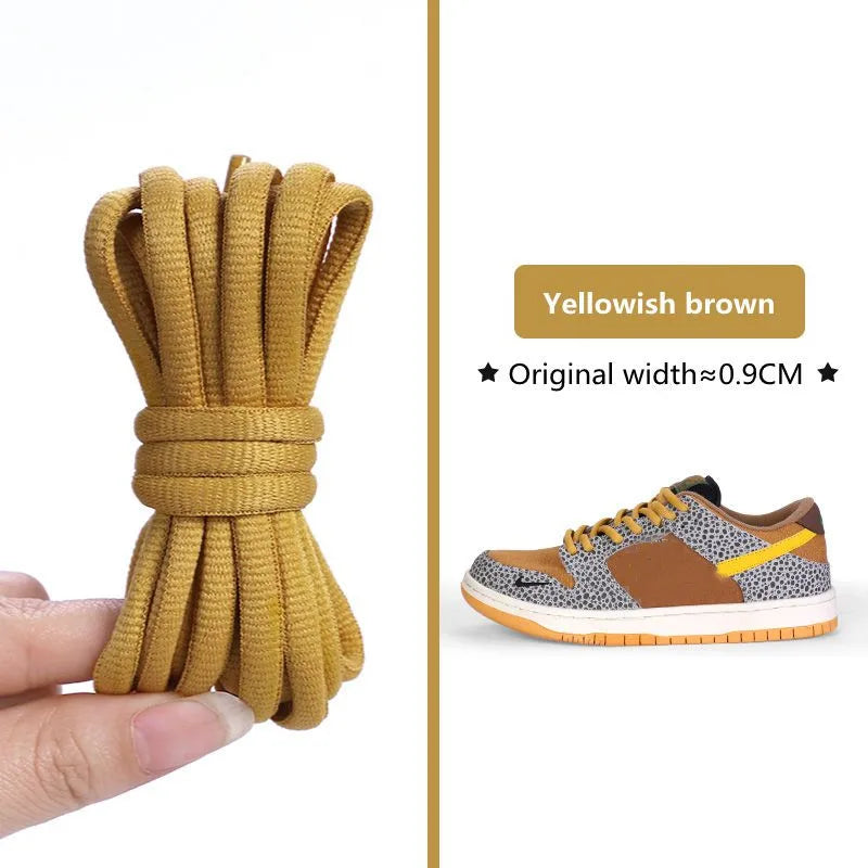 1Pair Original SB Dunk Oval Shoelaces Basketball Tennis Sneakers Casual Shoes Laces Non-Slip Rope Shoelace Diameter 0.9cm Length 140cm/160cm/180cm