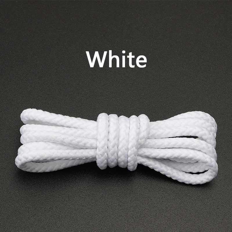 1Pair Round Shoelaces Boots Casual Shoes Laces Quality Rope Shoelace Diameter 0.4cm Length 80cm/100cm/120cm/140cm/160cm