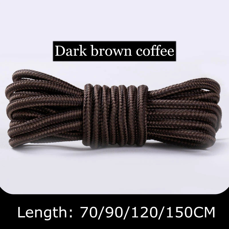 1Pair Round Shoelaces Striped Double Color Sneakers Boots Laces for Shoes Quality Rope Shoelace Diameter 0.4cm Length 70cm/90cm/120cm/150cm