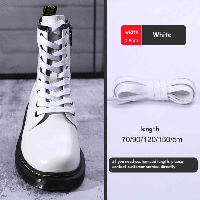 1Pair Waxed Cotton Flat Shoelaces Waterproof Rope Shoelace Boots Sneakers Casual  Shoelace Leather Shoes Laces Diameter 0.8cm Length 70cm/90cm/120cm/150cm