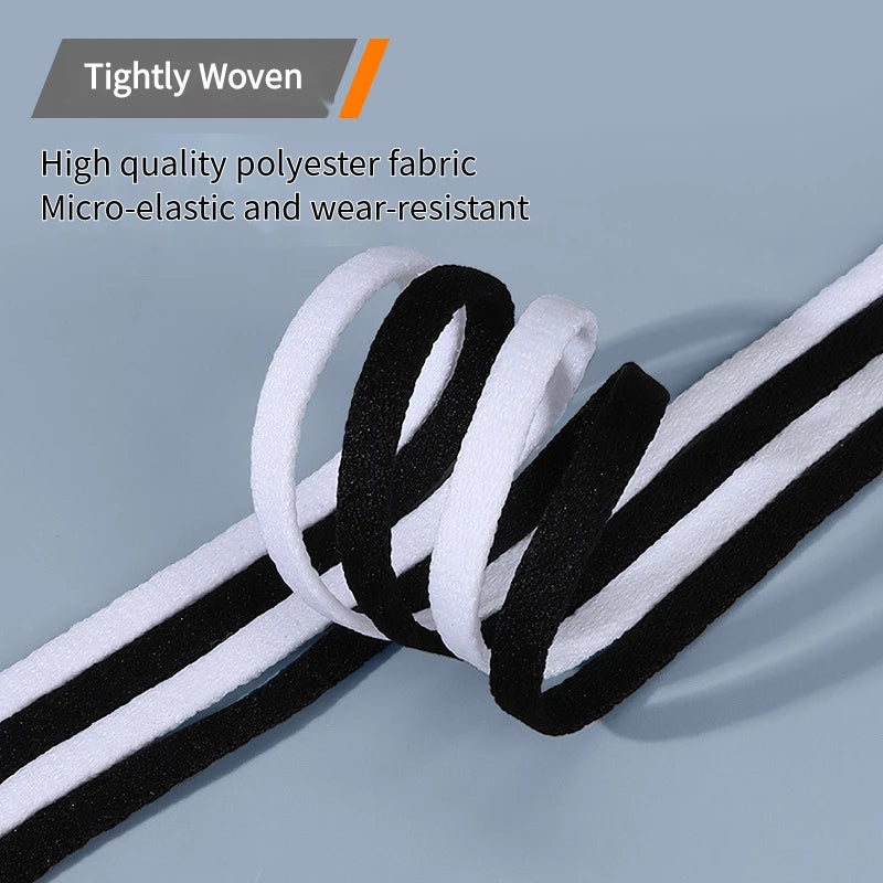 1Pair Flat Shoelaces Running Sports Casual Shoes Non-slip Durable Laces 90cm/120cm/140cm/160cm Width 0.6cm White Black Rope Shoelace