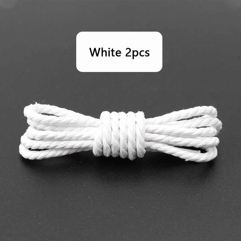 1Pair Leather Shoes Laces Round Rope Shoelaces Waterproof Waxed Cotton Shoelace Oxford Boots Laces for Shoes Diameter 0.35cm Length 70cm/90cm/120cm/150cm